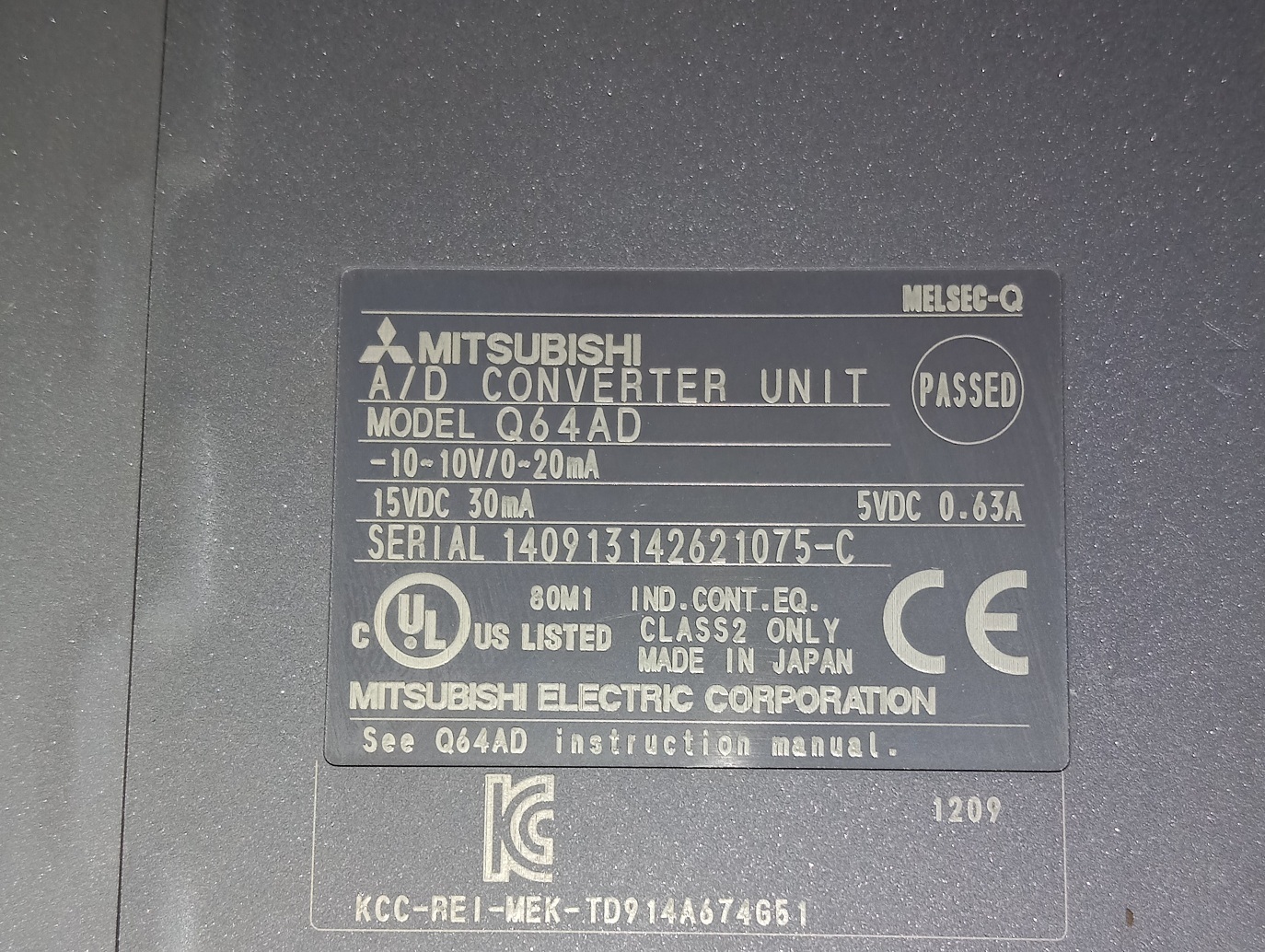 Mitsubishi Input Module Q64ad