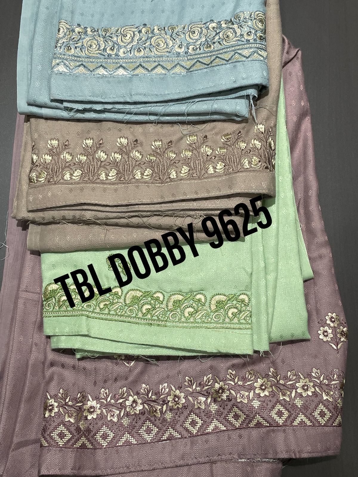Tbl Dobby Embroidery With Dupatta - Other Material, Customized Size | Features: Anti Wrinkle, Washable, Non Toxic, Dry Clean Safe, No Fade