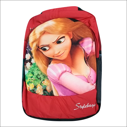 Multicolor Girls Doll Design School Bag