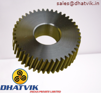 Helical Gear - Steel, Custom Size, Polished Silver | Enhanced Load Capacity, Smooth Quieter Operation, 90-degree Angle Adjustment
