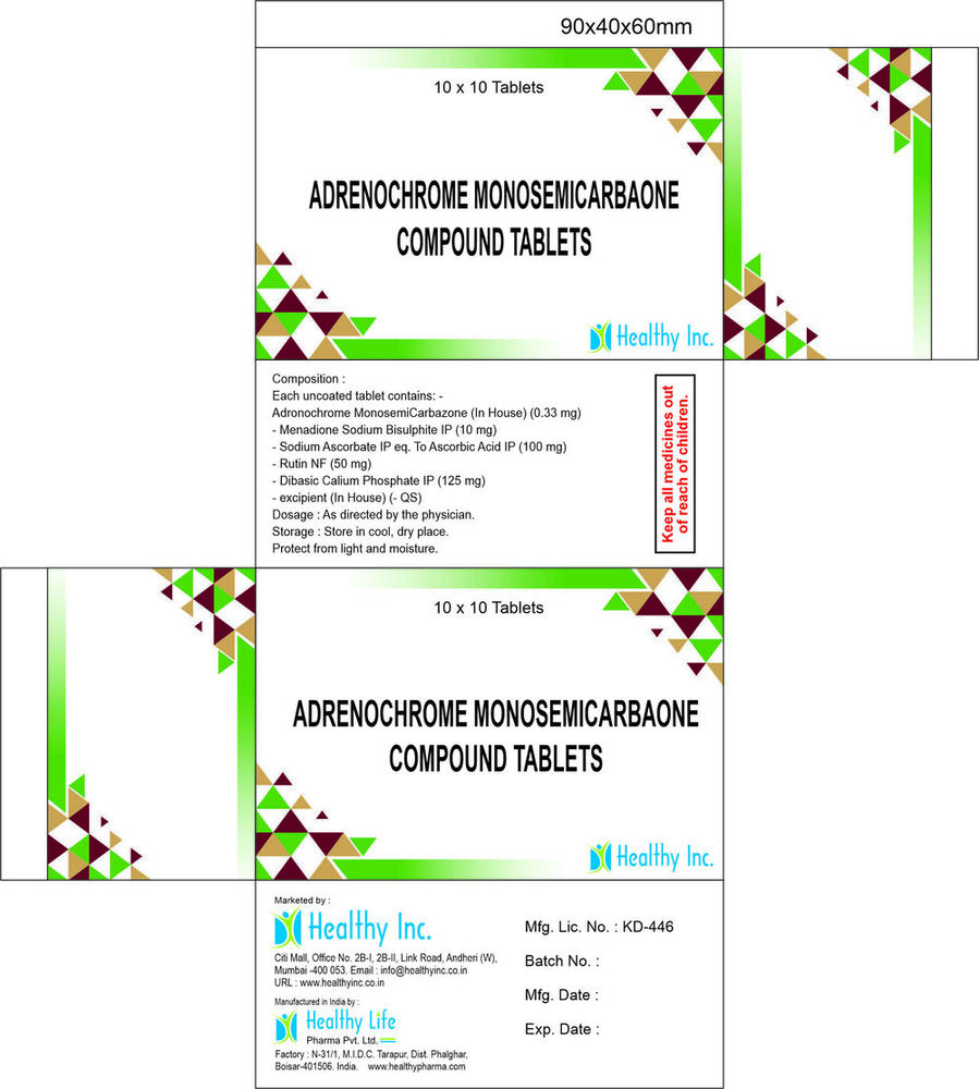 एड्रेनोक्रोम मोनोसेमिकार्बाज़ोन टैबलेट जेनेरिक ड्रग्स