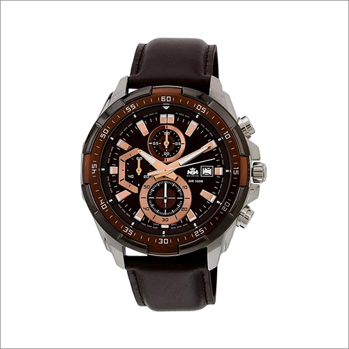 Mens Wrist Watch - Stainless Steel Case, 44mm Diameter | Leather Band, Water Resistant 50M, Chronograph, Precise Timekeeping, Stylish Design