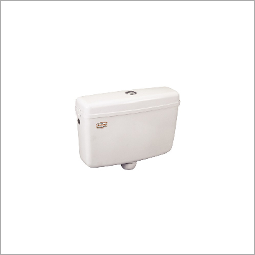 Center Push Flushing Cistern - PVC Material, 10L Capacity, White Color, Wall Mounted Installation, Manual Push Mechanism, Glossy Finish, Lightweight