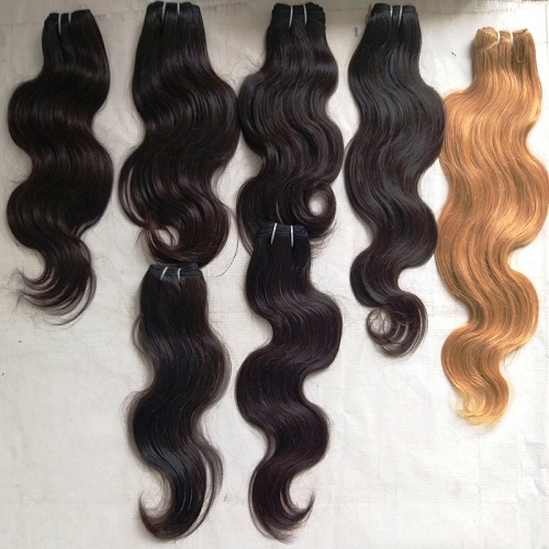 Indian Body Wave Extensions Machine Wefts Hair Application: Profesional