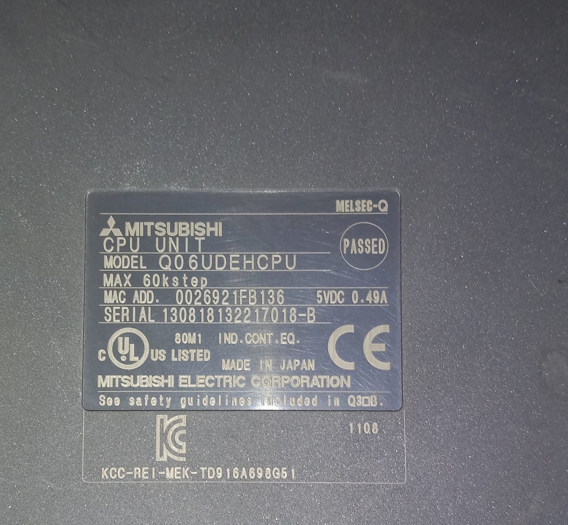Mitsubishi Cpu Module Q06udehcpu