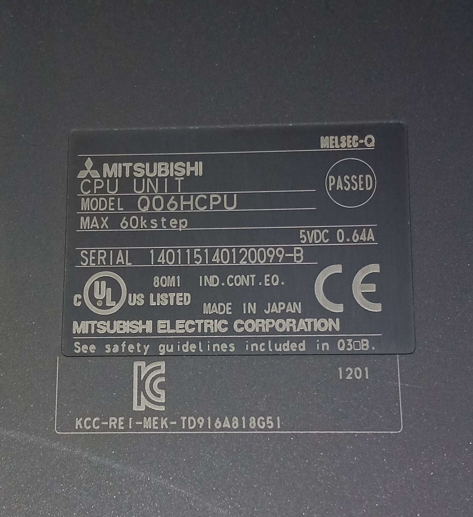 Mitsubishi Cpu Module Q06hcpu