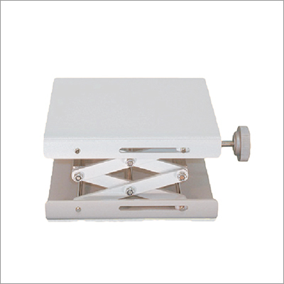BTL-33 Laboratory Jack - Heavy Load Capacity, White Color, Ideal for Fume Hoods and Benchtops, Available with or without Casters