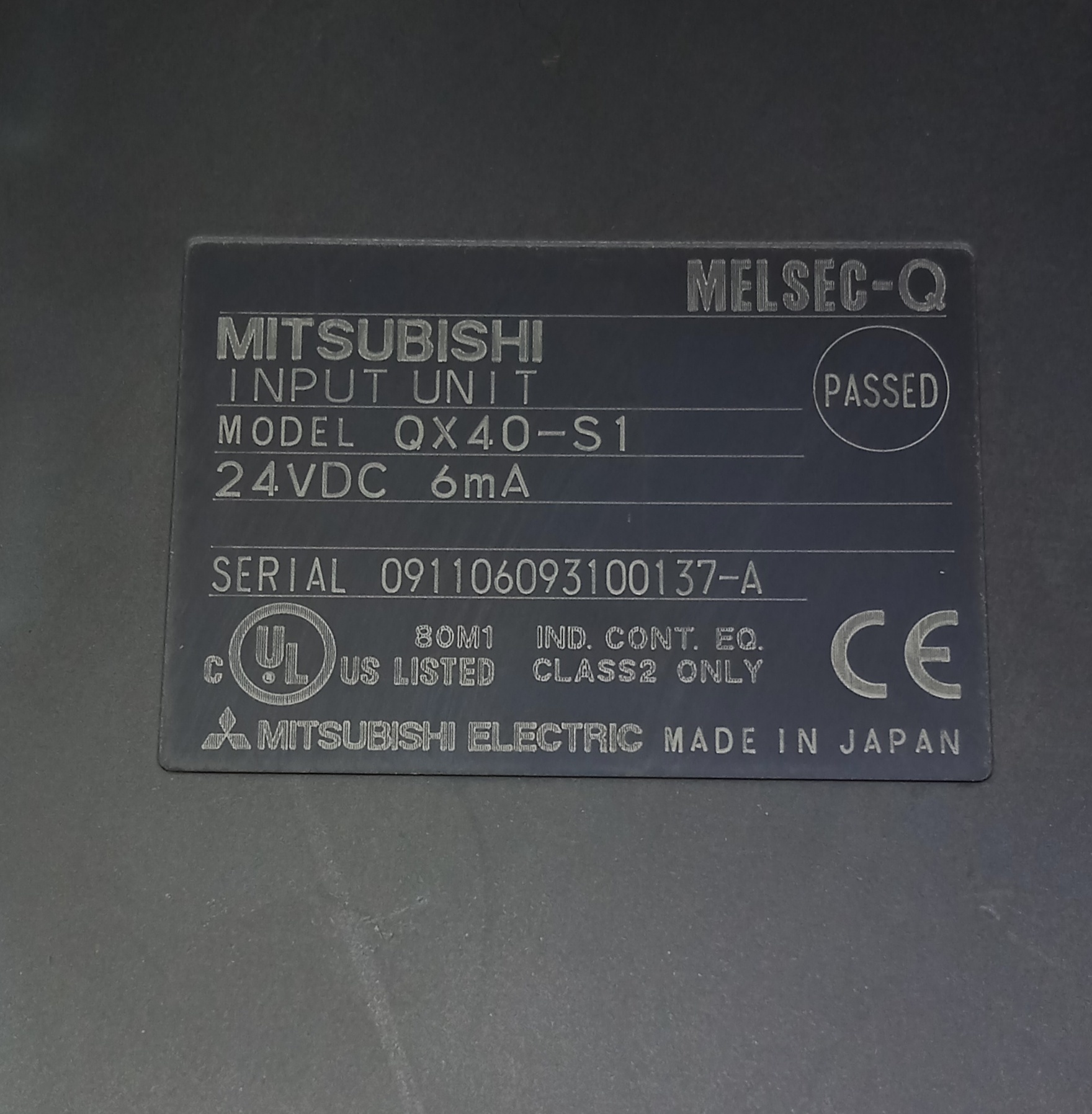 Mitsubishi Digital Input Module Qx40-s1