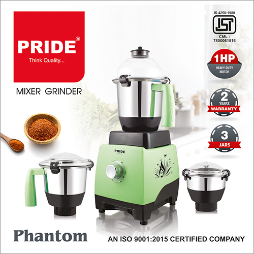 Green And Black 1 Hp Phantom Series Mixer Grinder