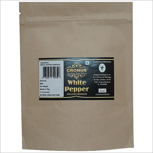 Natural White Pepper Powder - White, Blended Spice | Spicy Taste, Ideal For Soups, Marinades, And Sauces