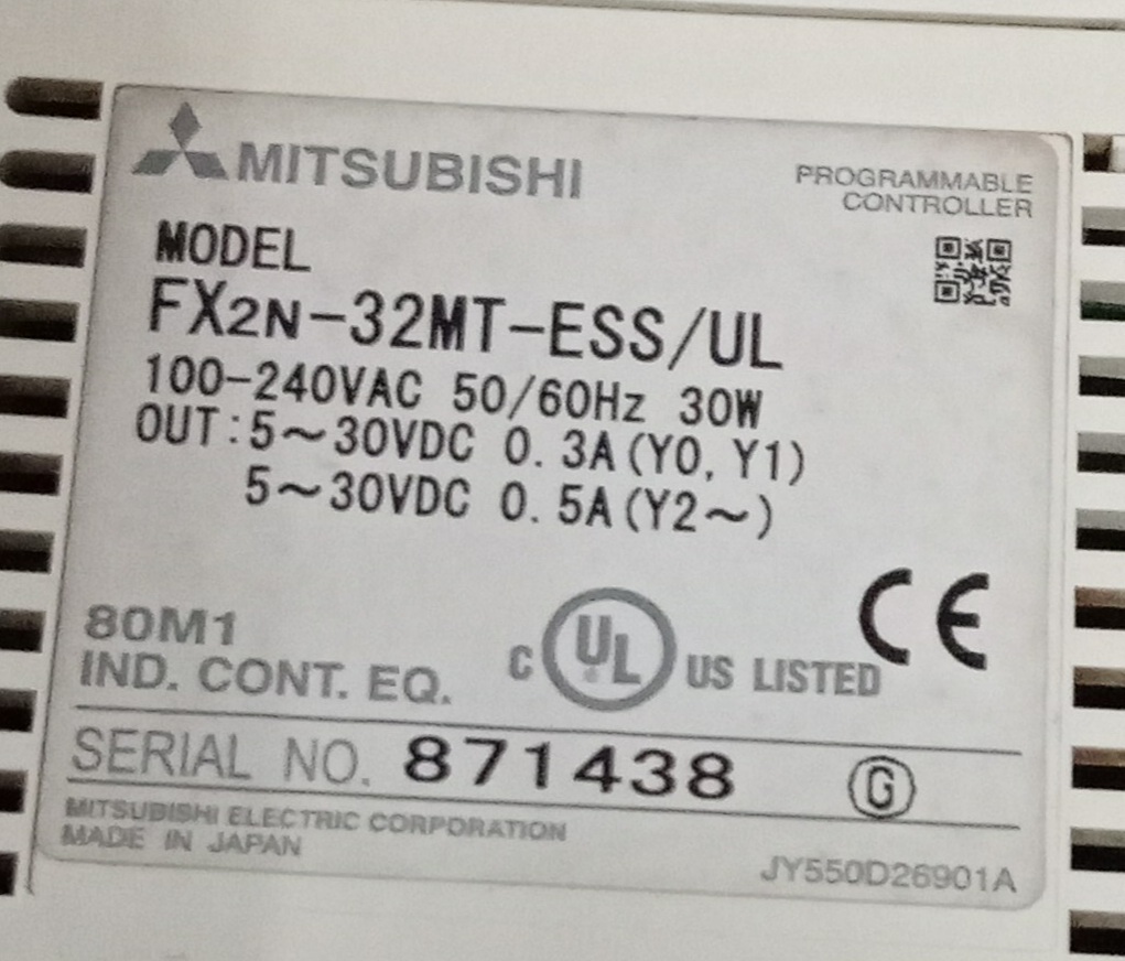Mitsubishi Programmable Controller Fx2n-32mt-ess/ul
