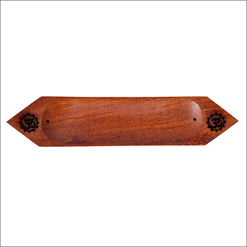 Om Printed Wooden Agarbati Stand - Wood Material, Various Sizes Available, Brown Color | Ideal For Religious Use And Spiritual Practices