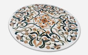 Multicolor Rectangular Marble Floor Inlay