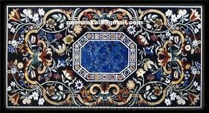 Multicolor Rectangular Marble Floor Inlay