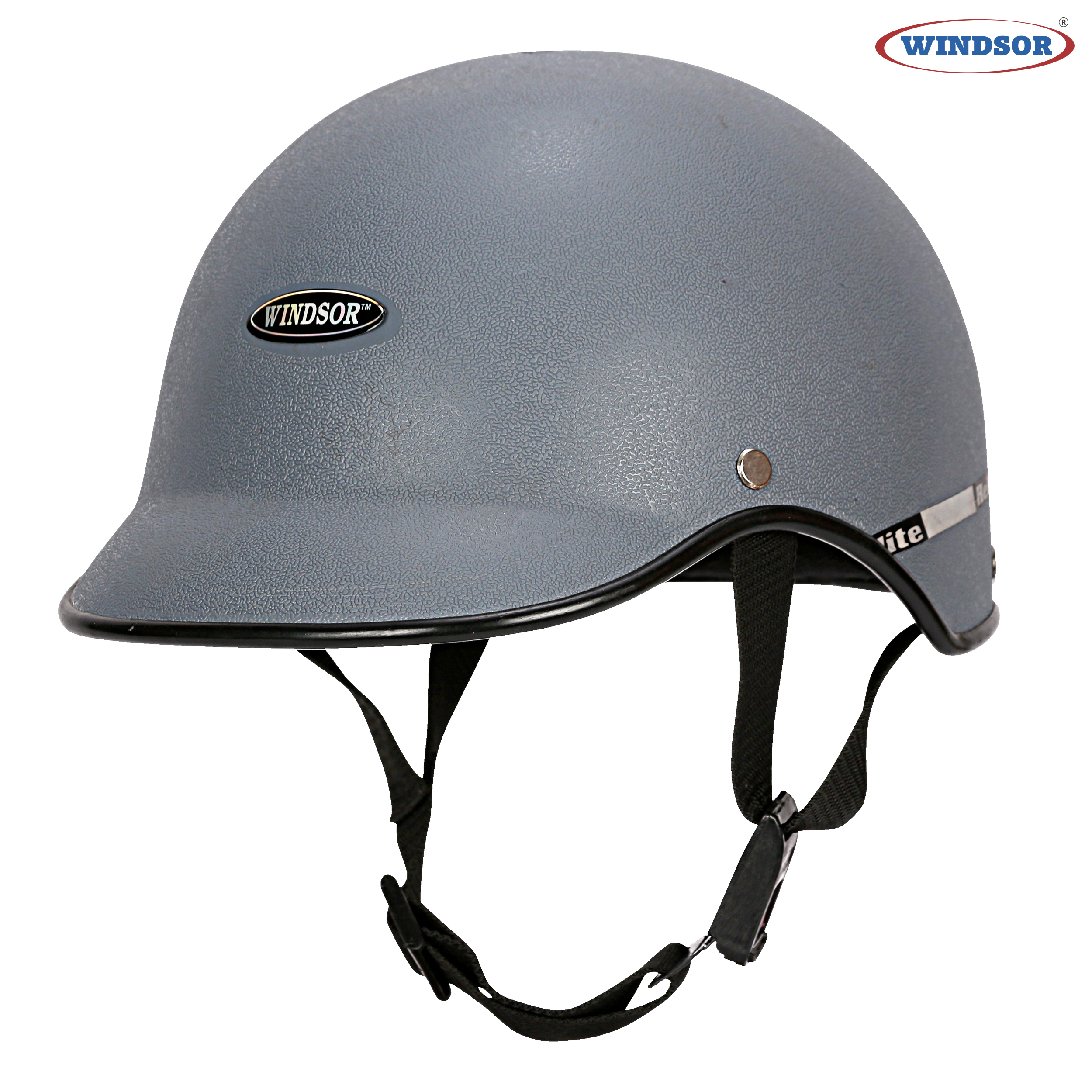 Grey Windsor Wrinkle Mini Cap Helmet
