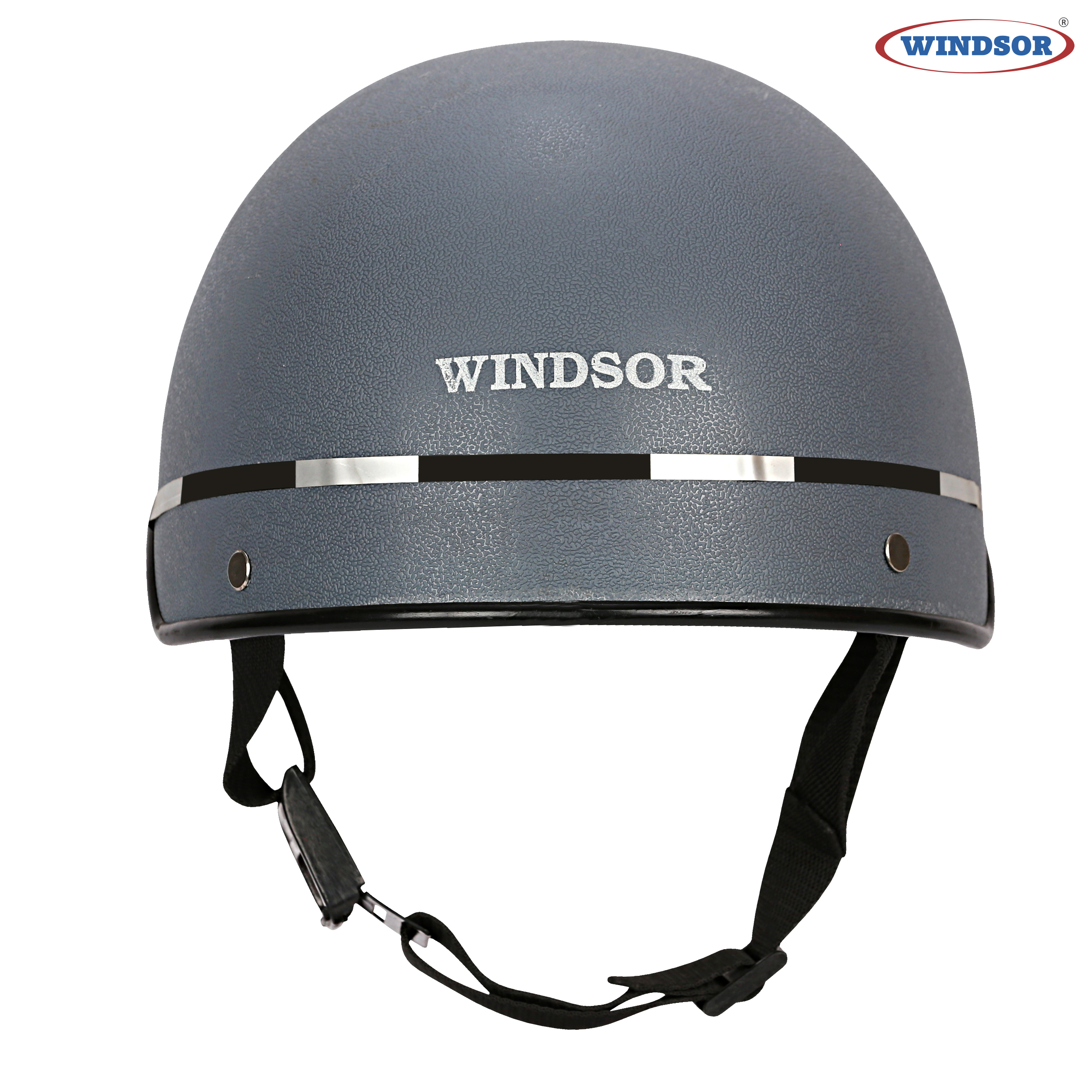 Grey Windsor Wrinkle Mini Cap Helmet