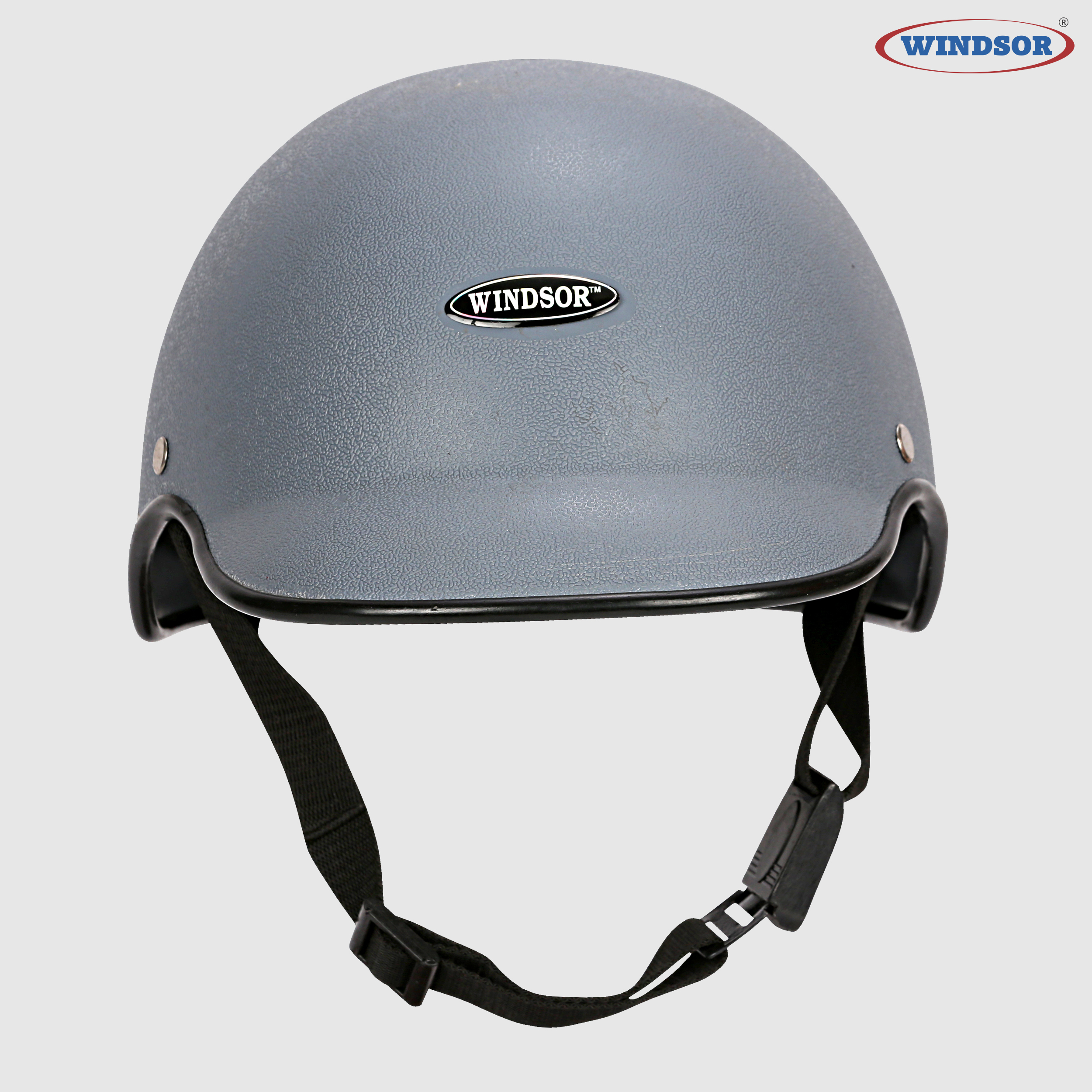 Grey Windsor Wrinkle Mini Cap Helmet
