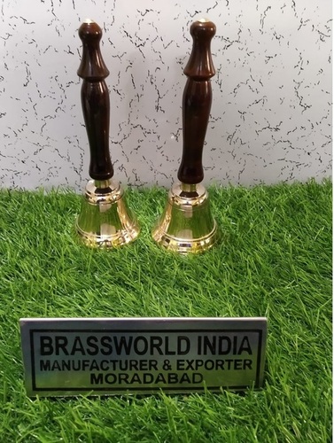 लकड़ी के हैंडल चर्च की आपूर्ति के साथ ब्रास हैंडल बेल