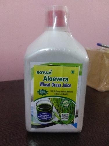 Aloevera Wheatgrass Juice - 500-1000 ml Bottle | 18 Months Shelf Life, Rich in Nutrients
