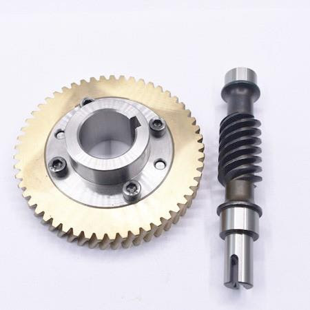 Worm Wheel And Worm Shaft - Color: Silver & Golden