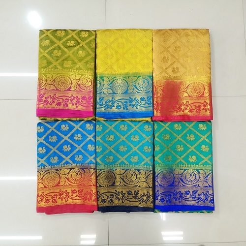 नायलॉन बलाटन सिल्क समृद्ध पल्लू साड़ी