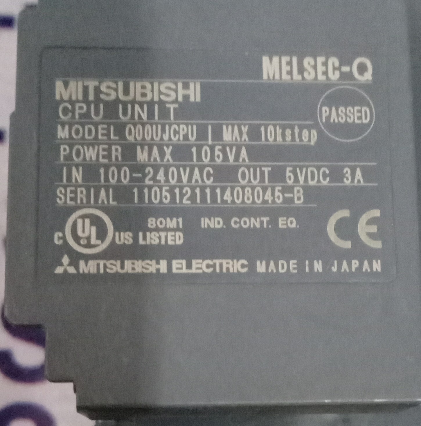 Mitsubishi Cpu Unit Q00ujcpu