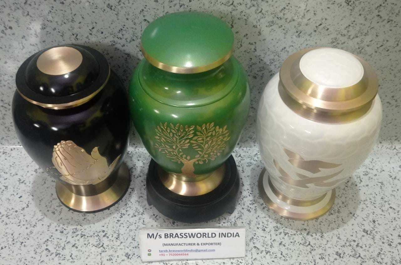 Brass Three Different Of High Quality New Cremation Urn Funeral Supplies