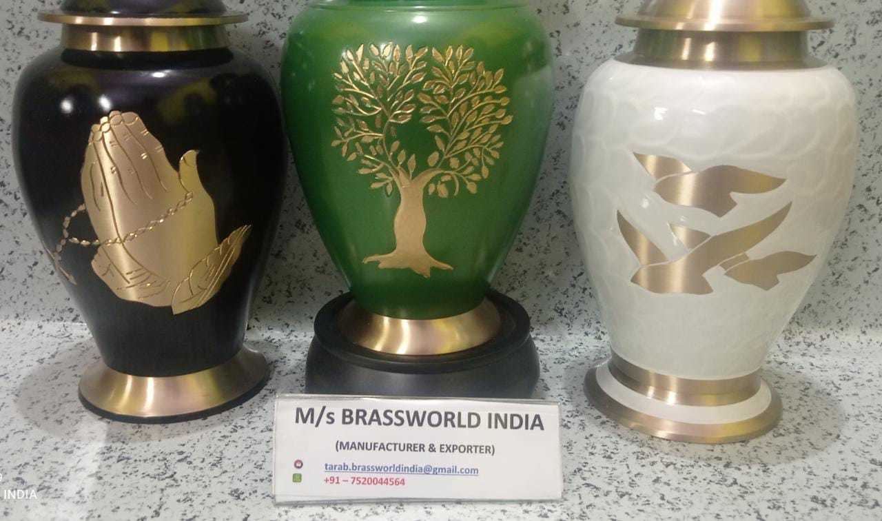 Brass Three Different Of High Quality New Cremation Urn Funeral Supplies