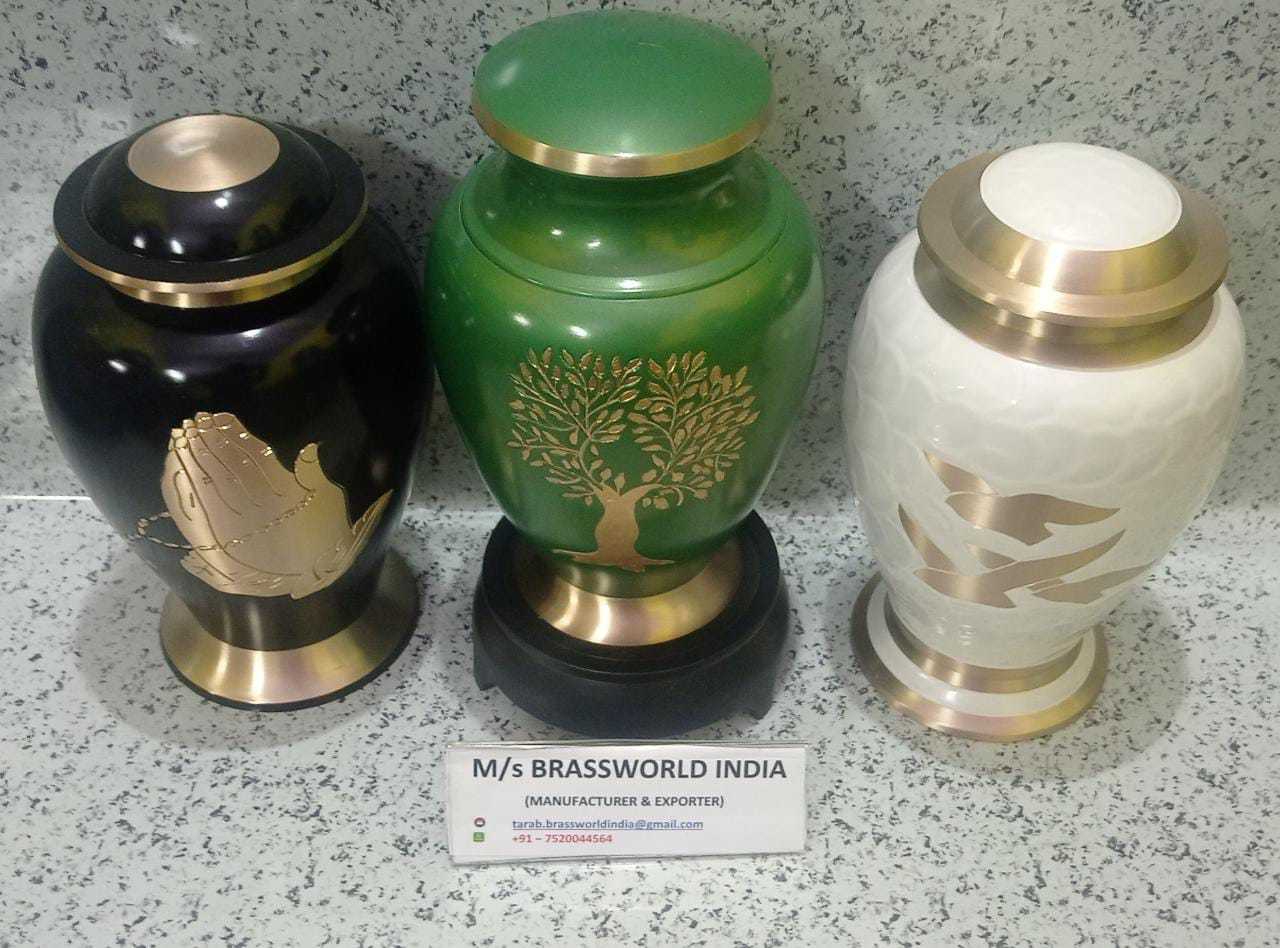 Brass Three Different Of High Quality New Cremation Urn Funeral Supplies