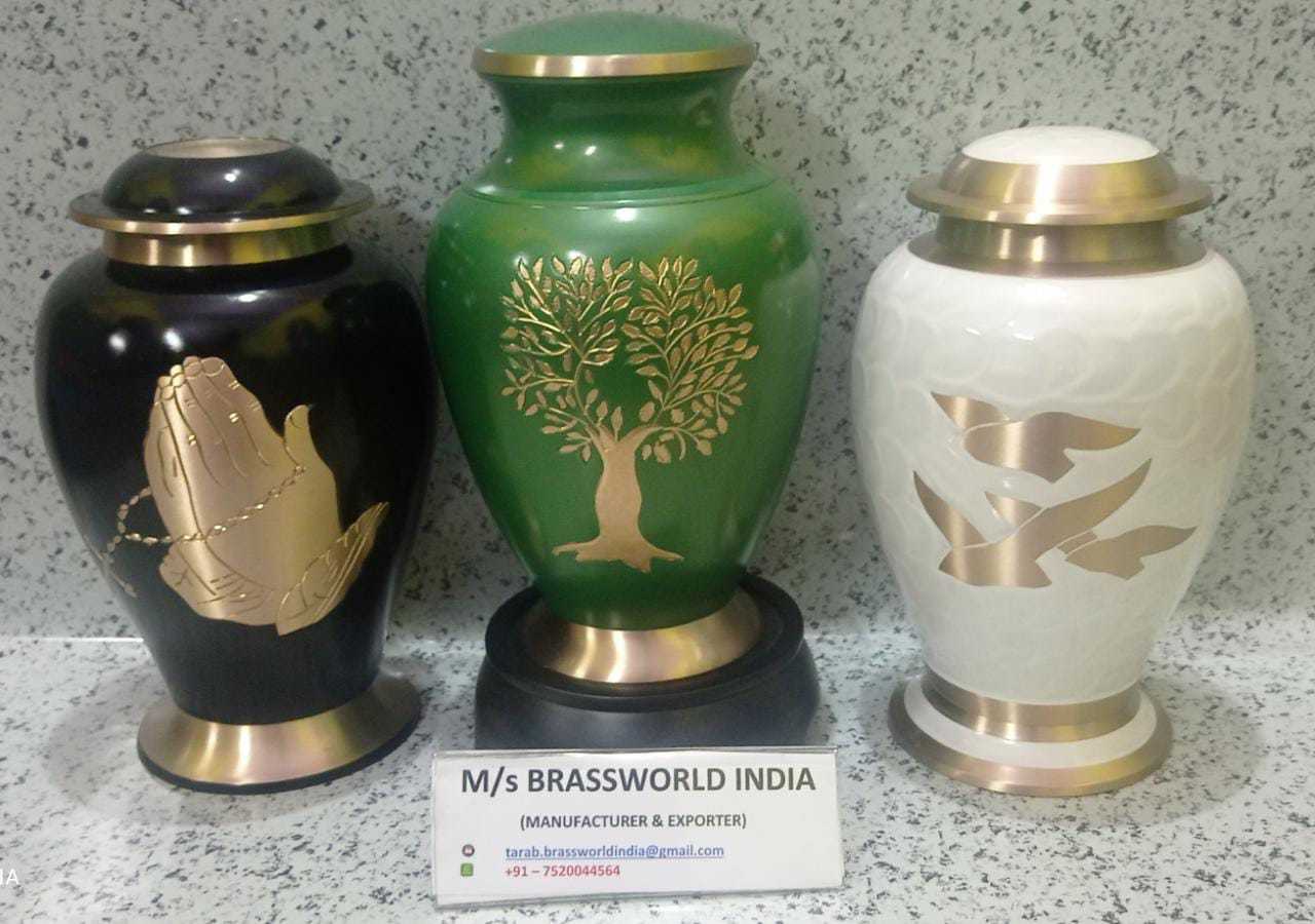 Brass Three Different Of High Quality New Cremation Urn Funeral Supplies