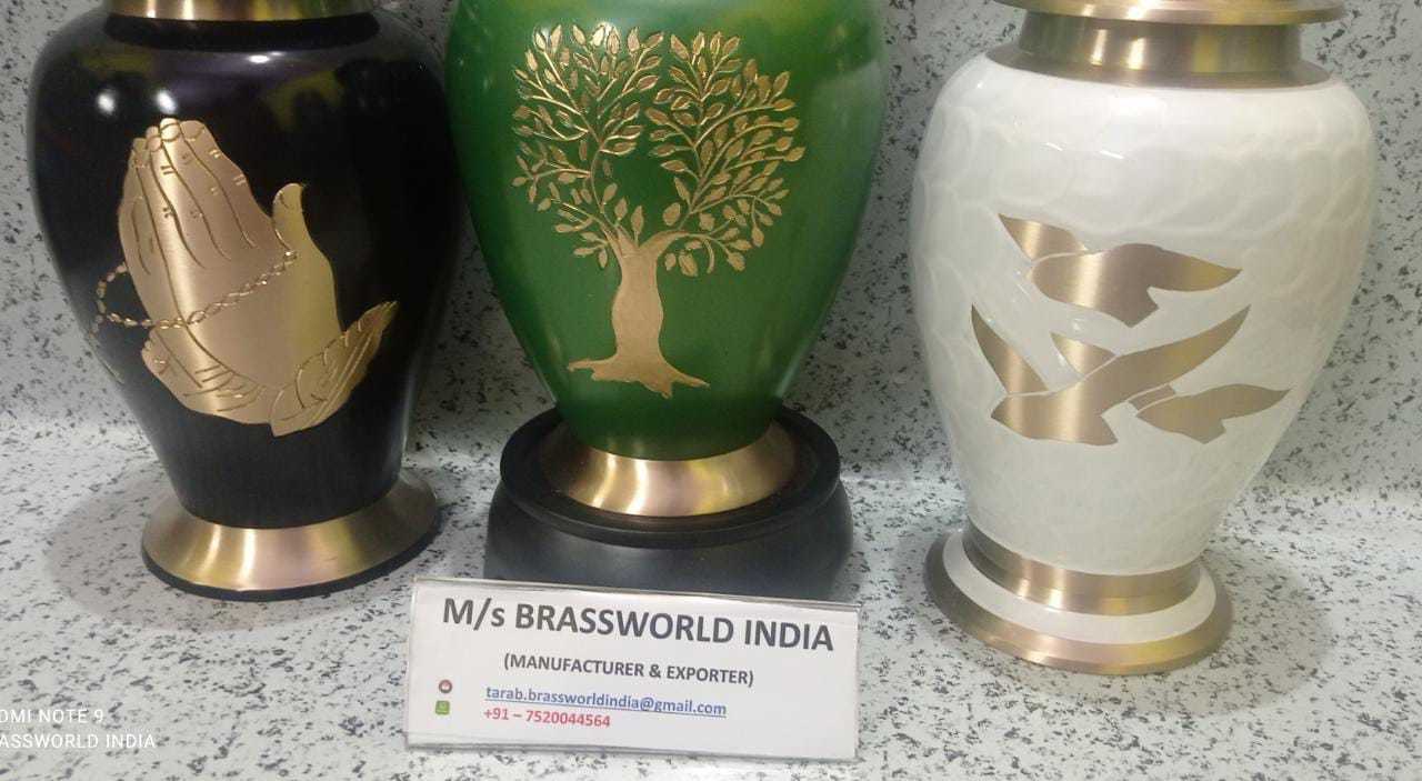 Brass Three Different Of High Quality New Cremation Urn Funeral Supplies