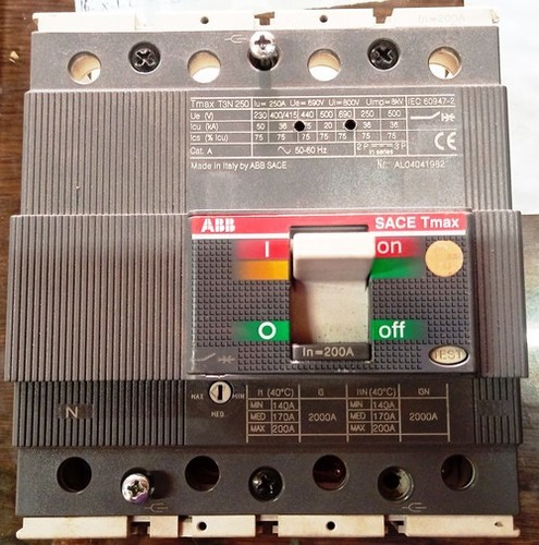 ABB SACE TMAX 200 AMP MCCB