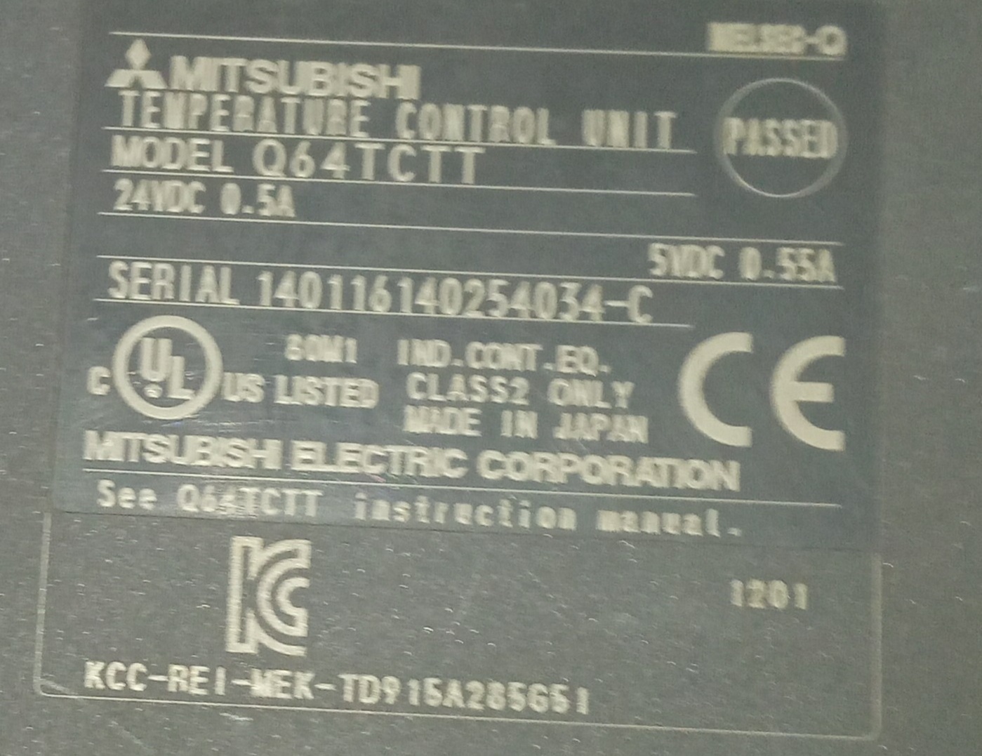Mitsubishi Temperature Control Unit Q64tctt