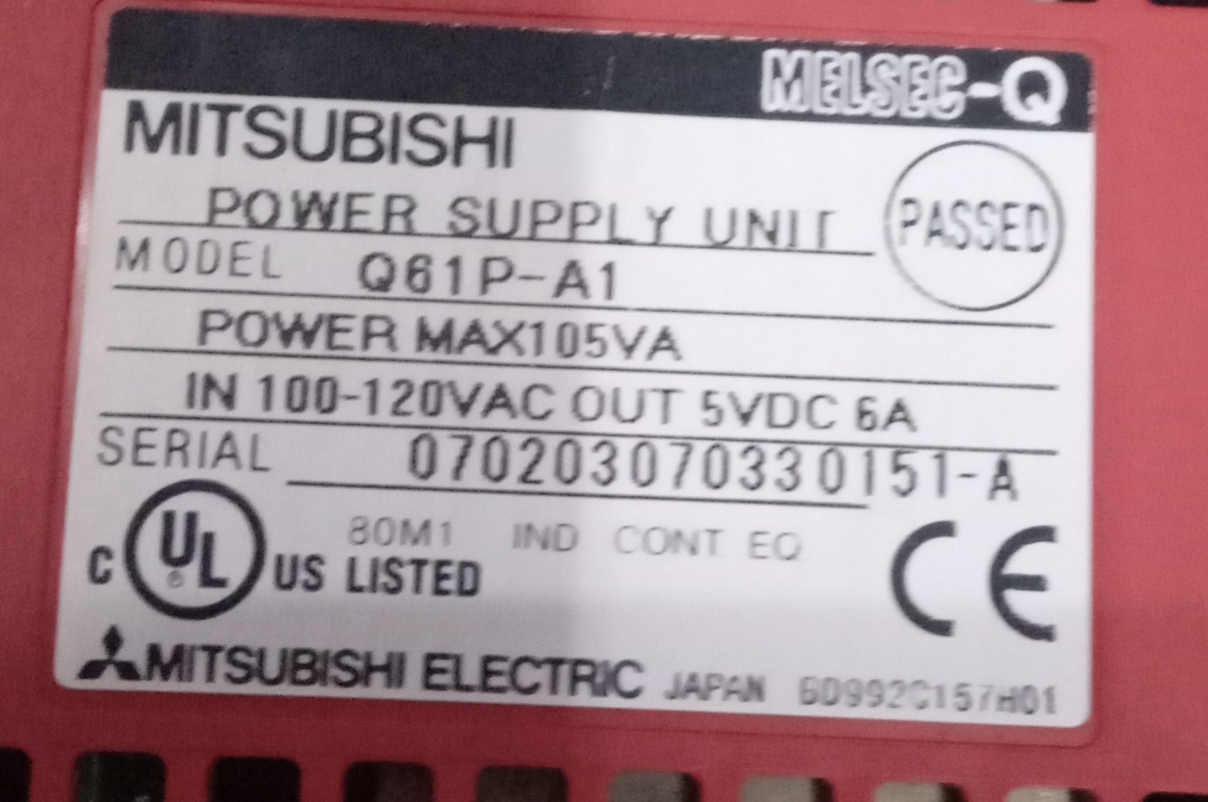 Mitsubishi Power Supply Unit Q61p-a1