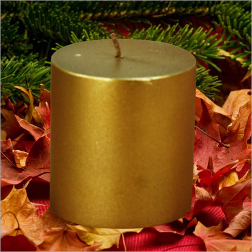 Golden Decorative Pillar Candles