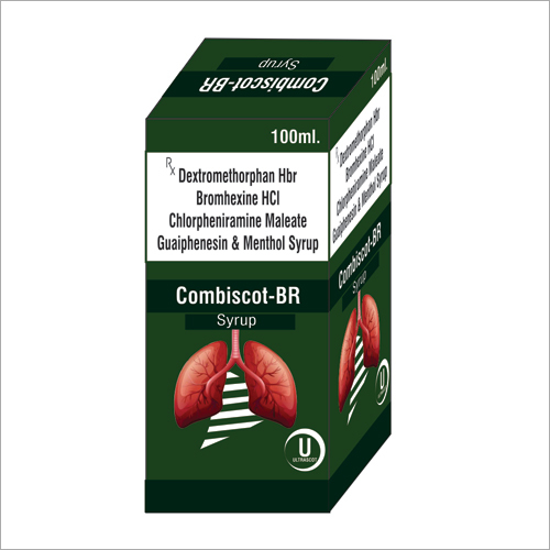100 ml Dextromethorphan Hbr Bromhexine HCI Chlorpheniramine Maleate Guaiphenesin and Menthol Syrup