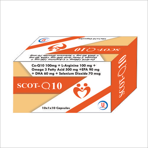 CoQ100 mg L Arginine 100 mgOmega 3 Fatty Acid 500 mg EPA 90 mg DHA 60 mg Selenium Dioxide Capsules