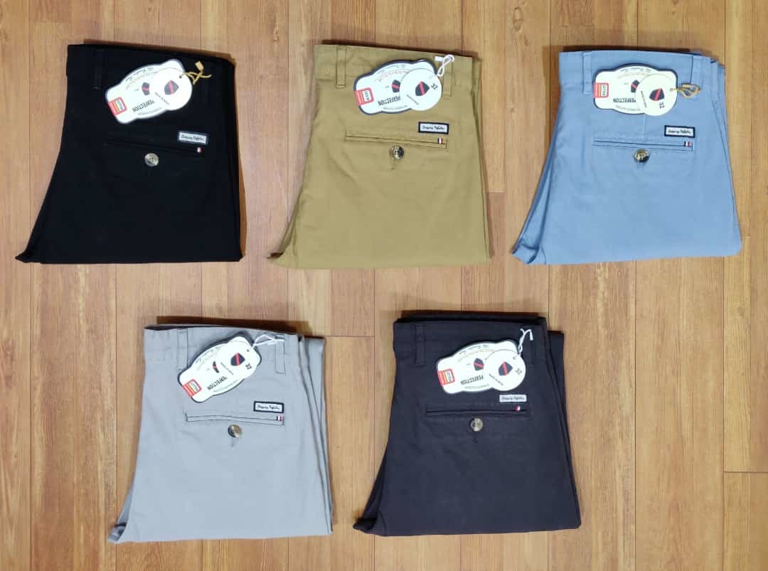 Mens Trouser - Cotton Lycra Fabric, Plain Style, Available In 5 Colors | Anti-wrinkle, Non-toxic, Washable, Four Pockets, Year-round Comfort