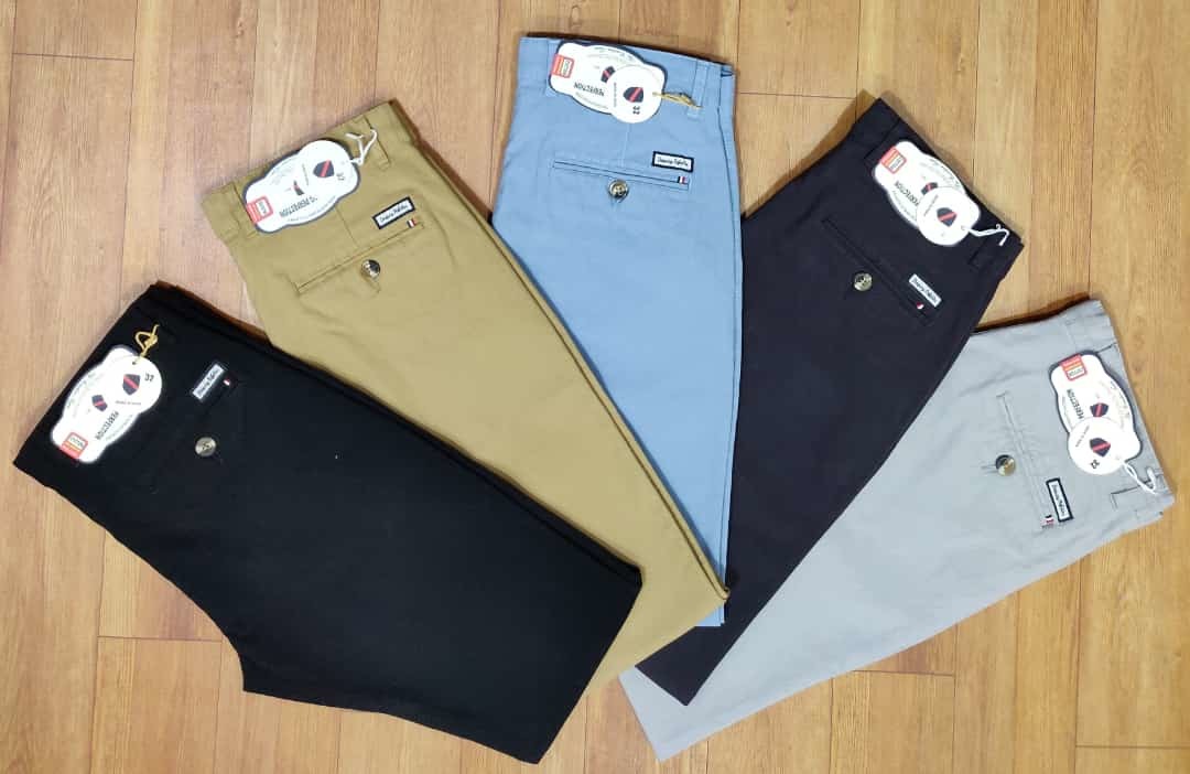 Mens Trouser - Cotton Lycra Fabric, Plain Style, Available In 5 Colors | Anti-wrinkle, Non-toxic, Washable, Four Pockets, Year-round Comfort