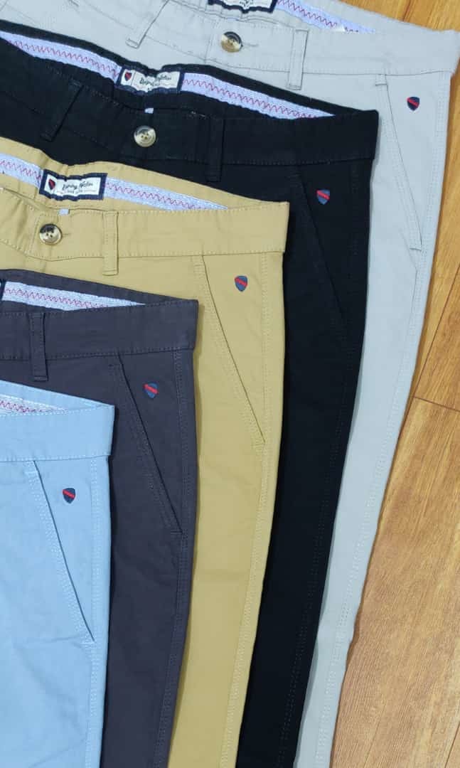 Mens Trouser - Cotton Lycra Fabric, Plain Style, Available In 5 Colors | Anti-wrinkle, Non-toxic, Washable, Four Pockets, Year-round Comfort