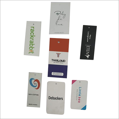Ladies Hand Tag - Multicolor Rectangle, Printed Style With Multiple Thickness Options For Garment And Textile Industries
