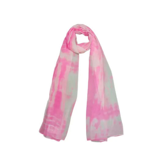 Chiffon Printed Tie & Dye Fancy Scarves - Knitted Type: Machine Made