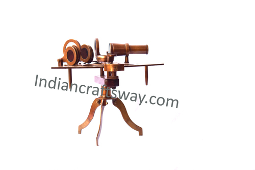 स्टैंड के साथ एंटीक ब्रास सेक्सटेंट बीए फिनिश 5"