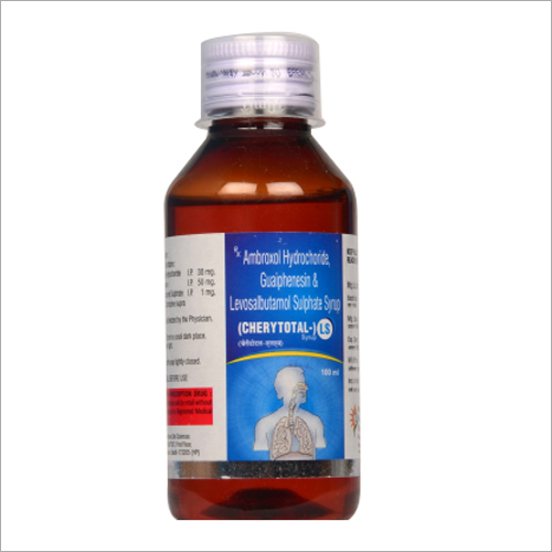 100 ml Ambroxol Hydrochloride Guaiphenesin and Levosalbutamol Sulphate Syrup