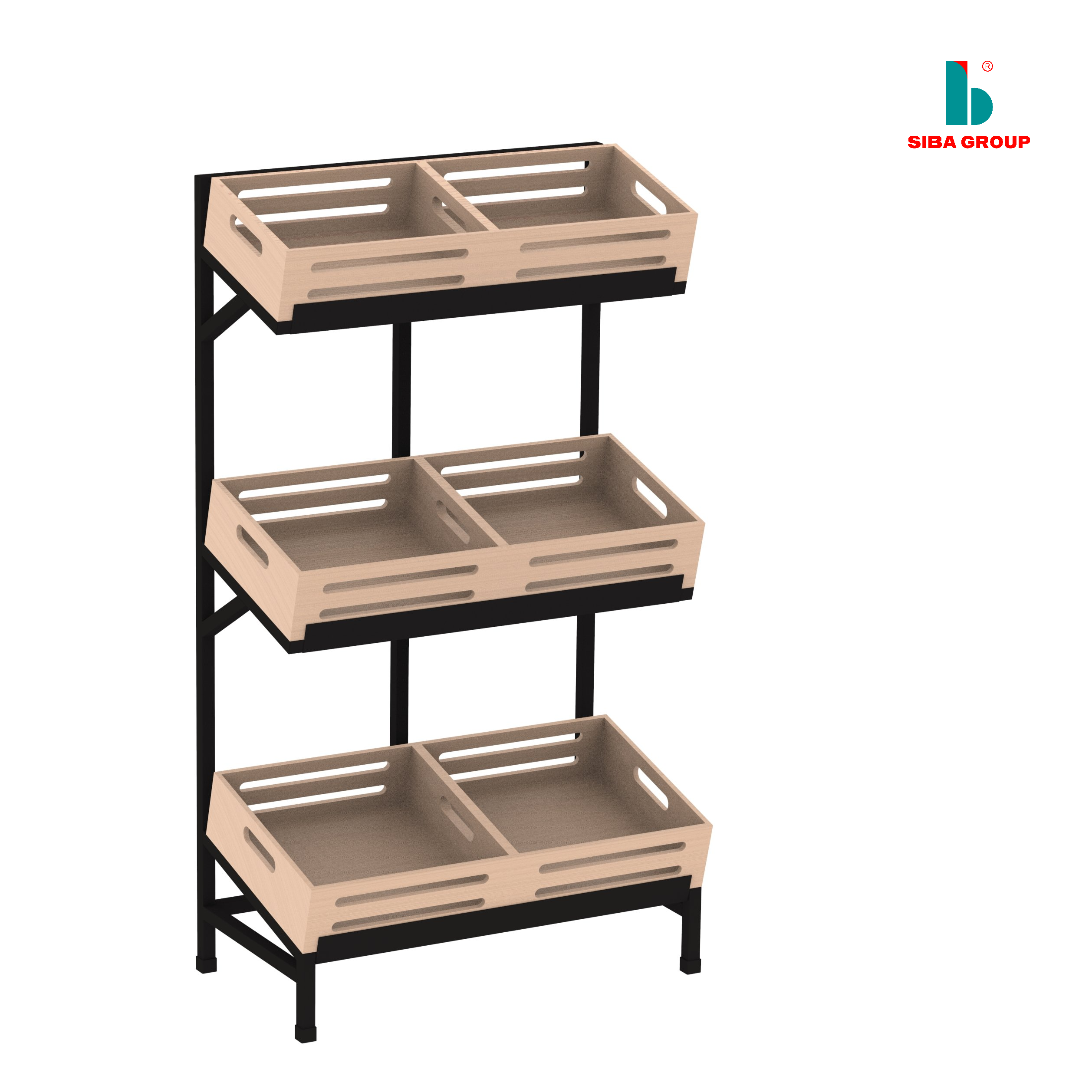 Powder Coating New Product Supermarket Fresh Vegetable And Fruit Display Shelf With High Quality