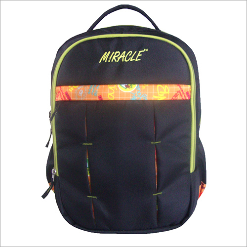 Trendy School Bags - Polyester Material, Different Sizes Available - Plain Design, Black Color, ZIP Closure