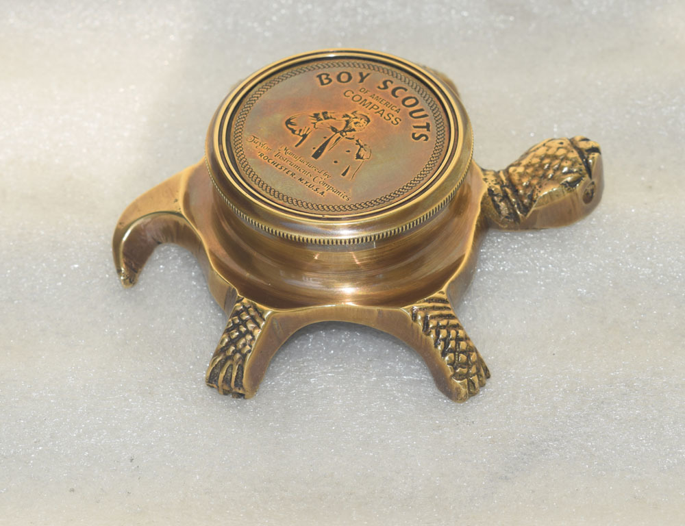 Antique Finish Brass Compass