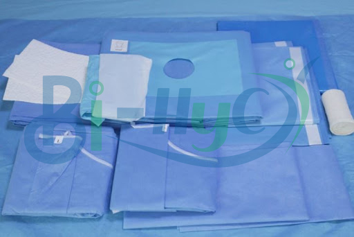 120x210cm Plain Sheet - Pe Film, Medical Blue Color, Sterile (Eto) | Ideal For Hospital Use