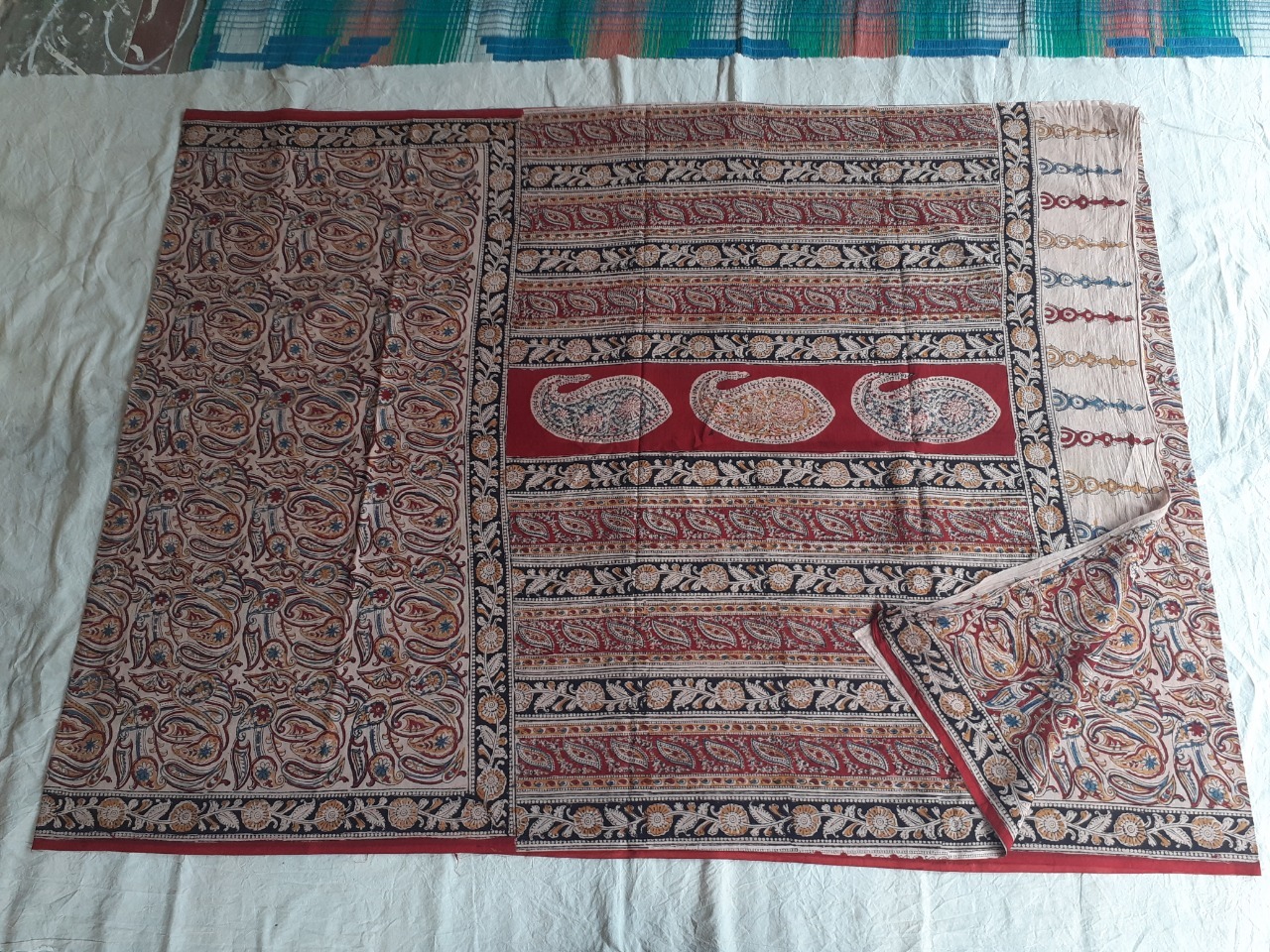 Kalamkari Fabric Saree - Lightweight, Elegant Design | Washable, Suitable For All Occasions, Available In Multiple Colors