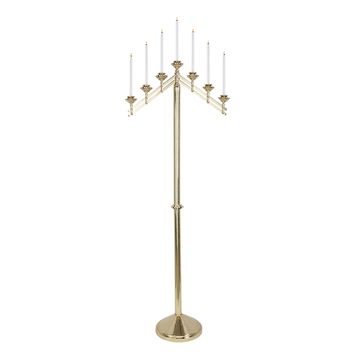 Seven Arm Golden Candle Holder Church Supplies